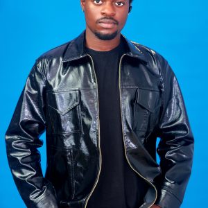 Ẹ̀MÍ Leather Utility Zip Jacket Black - Image 2