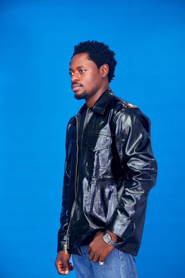 Ẹ̀MÍ Leather Utility Zip Jacket Black