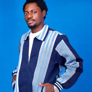 ARIKÉ Aso Oke Heritage Zip Jacket Blue Unisex