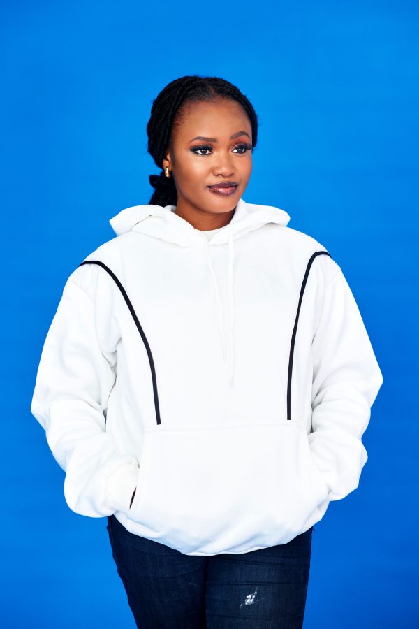 Essential Structured Hoodie – White Unisex
