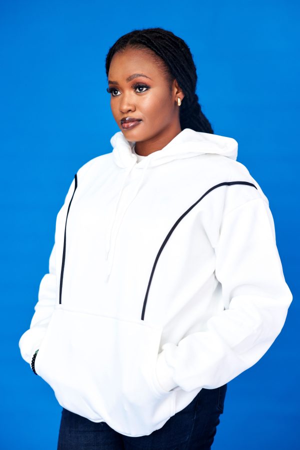 Essential Structured Hoodie – White Unisex