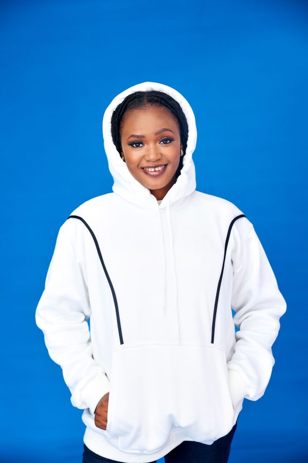 Essential Structured Hoodie – White Unisex
