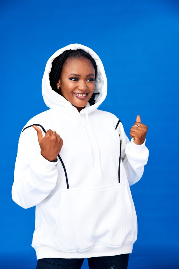 Essential Structured Hoodie – White Unisex