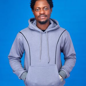 Essential Structured Hoodie – Grey Unisex - Image 2