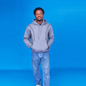 Essential Structured Hoodie – Grey Unisex - Image 4