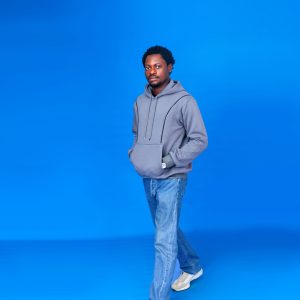 Essential Structured Hoodie – Grey Unisex - Image 3