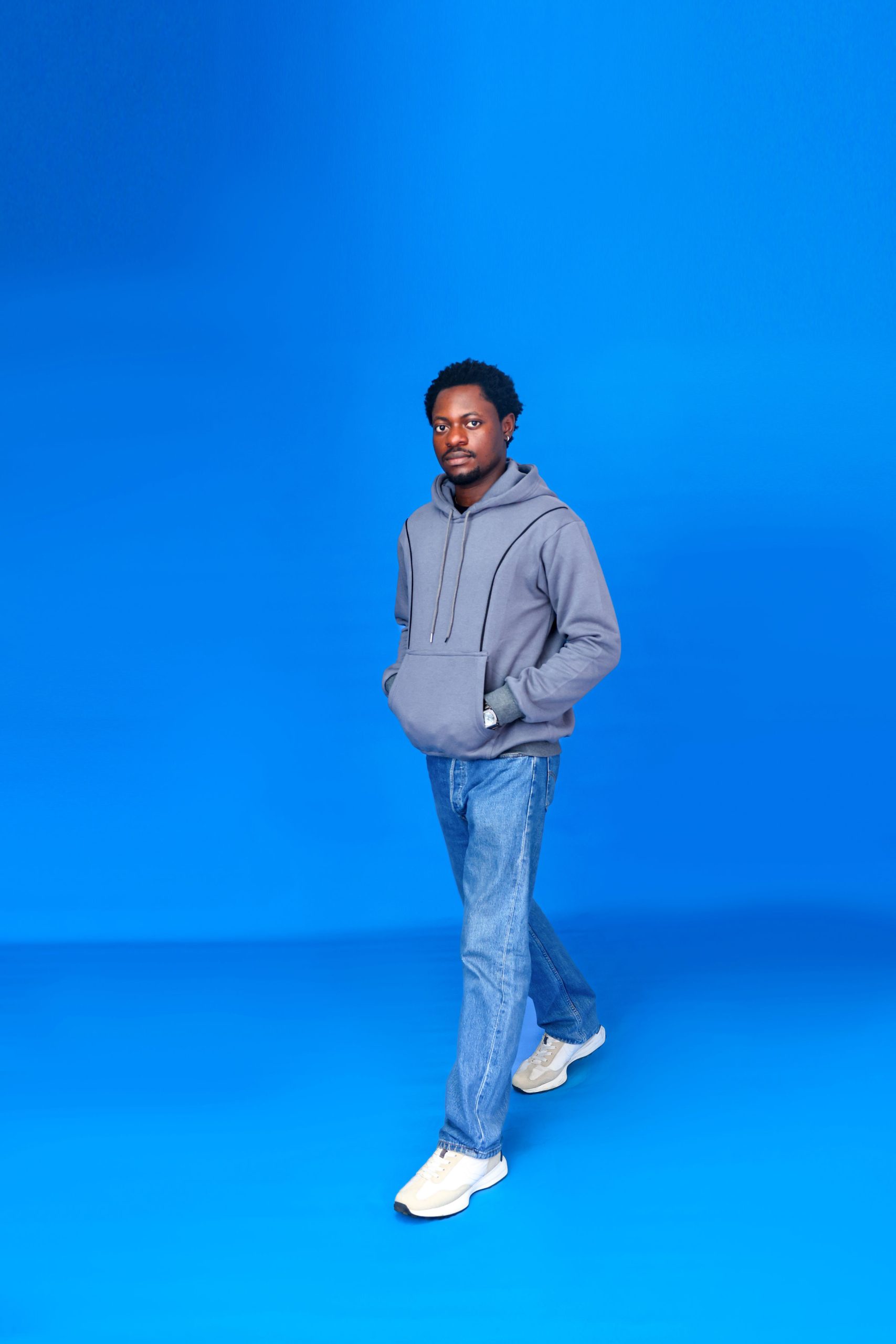 Essential Structured Hoodie – Grey Unisex - Image 3