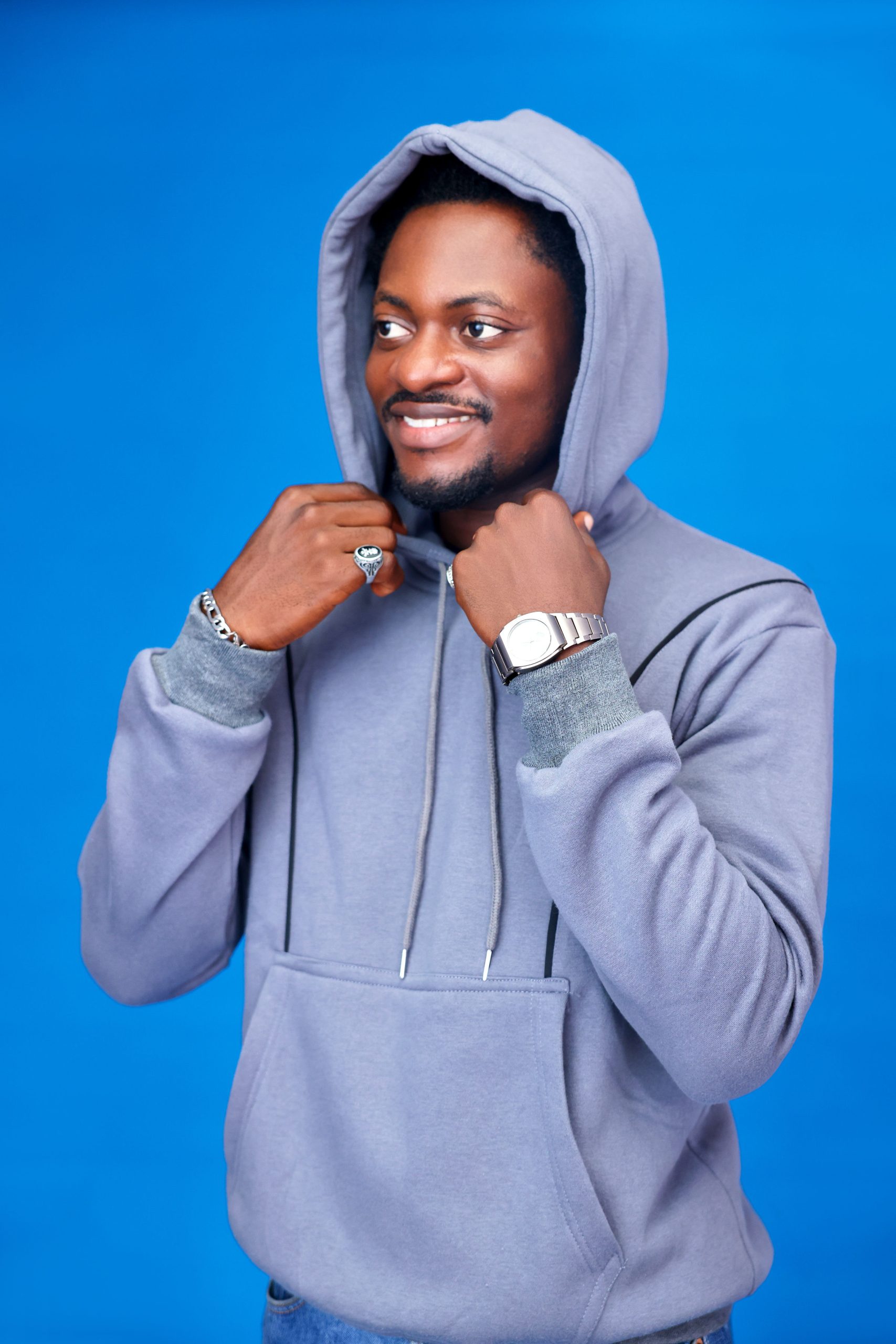 Essential Structured Hoodie – Grey Unisex - Image 1