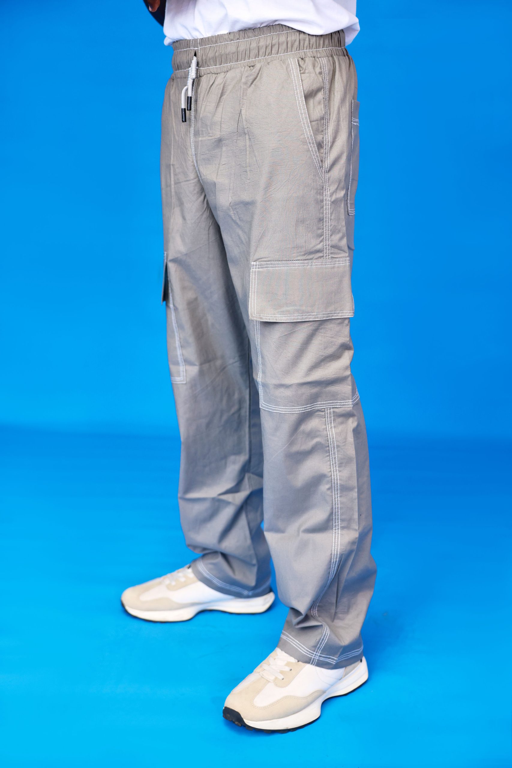 Essential Utility Combat Trousers – Stone Grey - Image 4