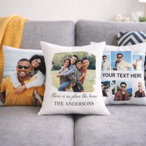Personalised Custom Photo Cushion Pillow White (15"×15")