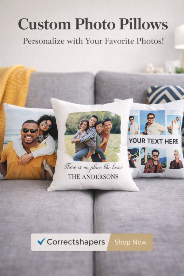 Personalised Custom Photo Cushion Pillow White (15"×15")