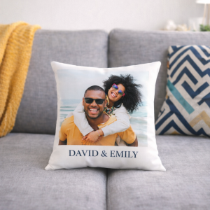 Personalised Custom Photo Cushion Pillow White (15"×15") - Image 2