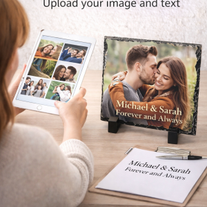 Personalised Photo Slate Plaque 6x4 Inch - Image 1